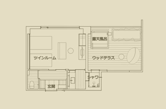 専有露天風呂付ツイン Type B