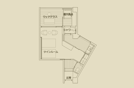 専有露天風呂付ツイン Type C